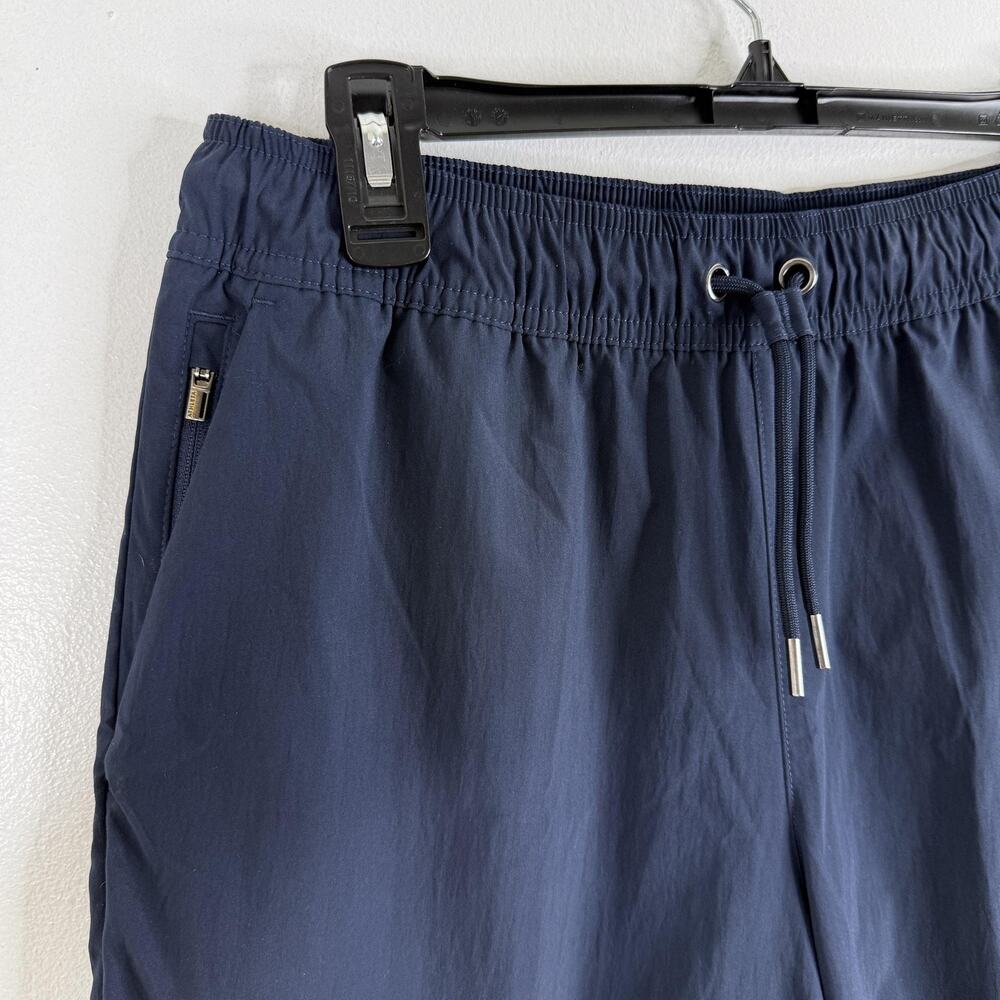 Athleta Midday Mid Rise Crop Poplin Pants Small Womens Blue Wide Leg 558011